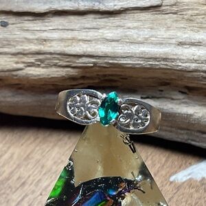 Emerald .925 Silver Ring
